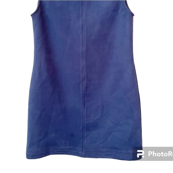 Jude Connally Faux Suede Sheath Dress in Blue Size Small - Picture 3 of 8